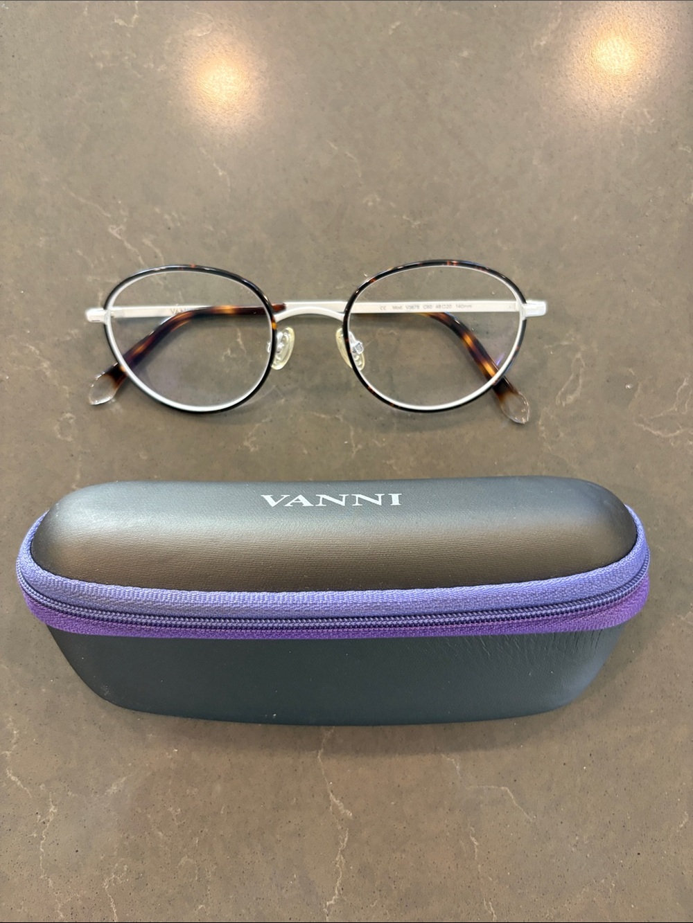 Fabulous VANNI White Round Frames with Tortoiseshell. Made in Italy.